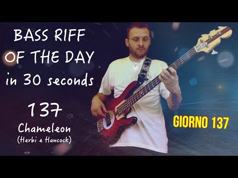 Bass cover Chamaleon (Herbie Hancock) Bass Riff of the day in 30s (basso Cicolin 4 corde)giorno 137