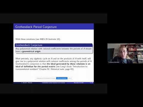 Cristiana Bertolin--Grothendieck period conjecture and 1 motives