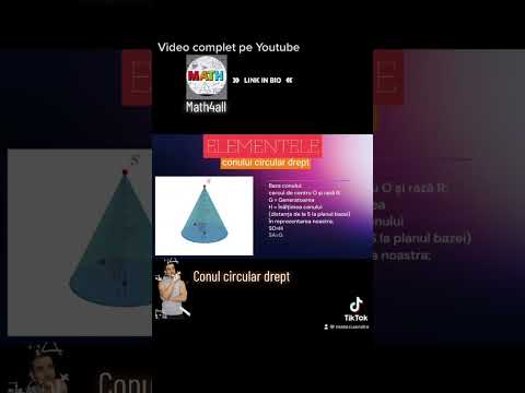 Conul circular drept (corpuri rotunde) #matematica #evaluareanationala #geometrie #con