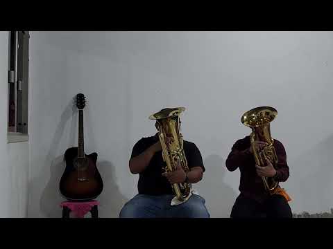 tocada em casa Hinos 423 e 413 Soprano, Baixo e contra baixo com primo @ThiagoEufonista