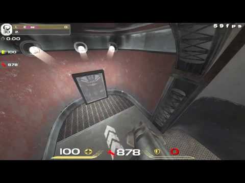 Quake Live Rocket Jump Practice - Last Jump Trick.
