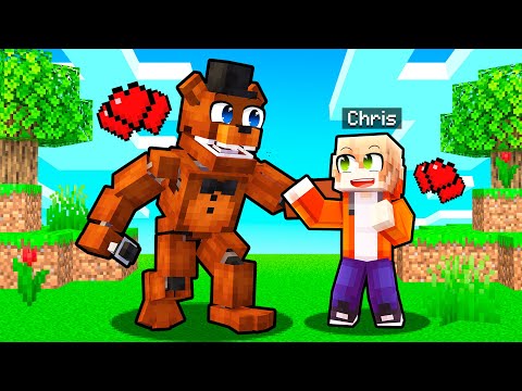Chris adopts by FNAF Freddy in Minecraft!
