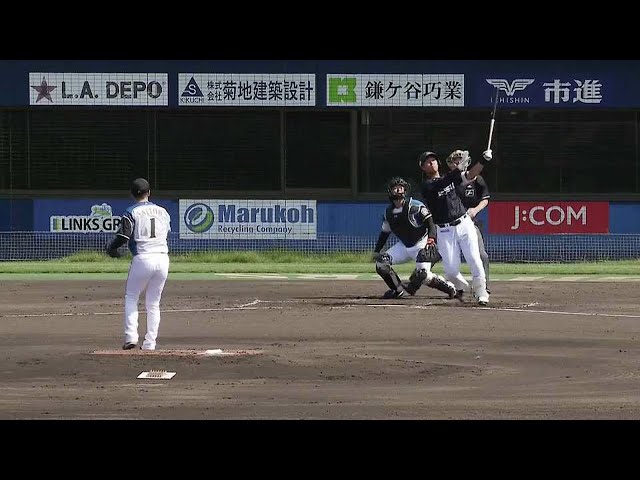 【ファーム】ルーキーが特大の一発!! マリーンズ・西川 レフトへ場外ホームランを放つ!! 2021/9/16 F-M(ファーム)