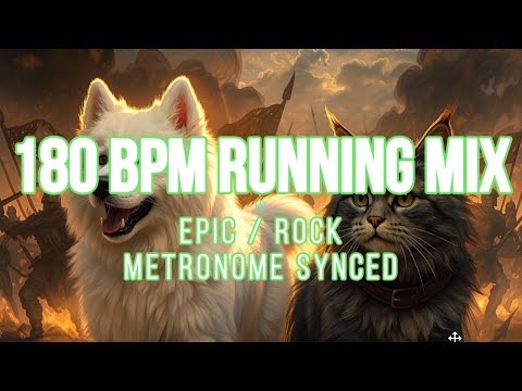 180 BPM Running Music Mix | 1 Hour | EPIC, ROCK | Metronome Synced | Workout Motivation