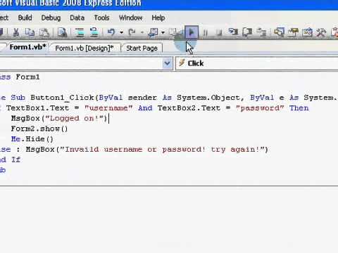 Visual Basic 2008 Nice Login System Tutorial
