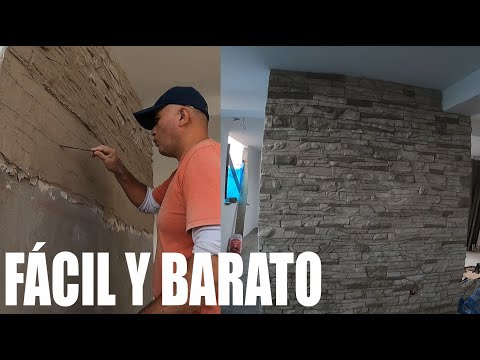 Hice una PARED DE PIEDRA para mi casa con MENOS DE 35$ | DILO NOMÁS