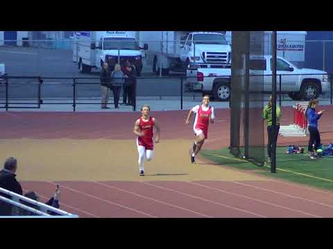 JVB 200m Heat 3 vs Servite & Rosary 3-7-18 - Los Alamitos Boys