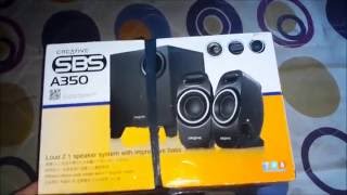 Video thumbnail for Creative SBS A350 Unboxing and Sound Test by BasicReviews