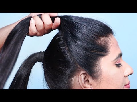 Quick and Easy Double Ponytail Hairstyles || Open Hair...