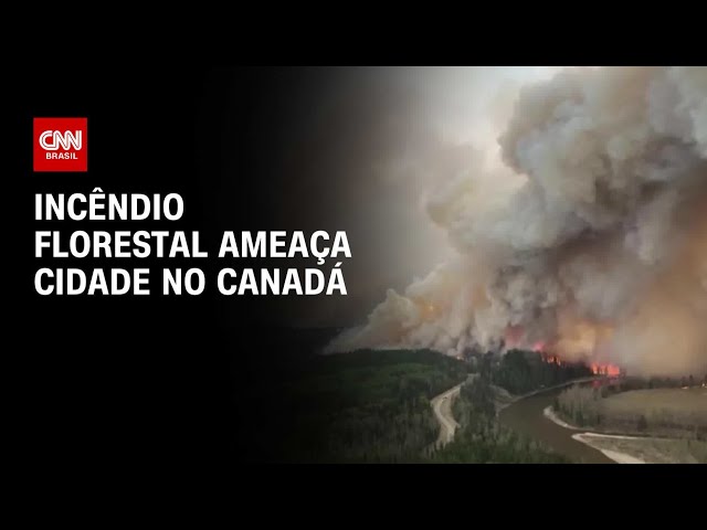 Incêndio florestal ameaça cidade no Canadá | LIVE CNN