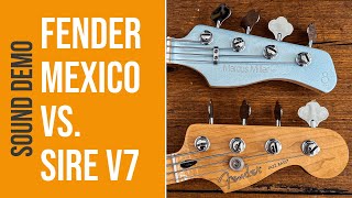 Video thumbnail for Fender Jazz Bass Player Series VS. Sire Marcus Miller V7 by Bass Bonedo