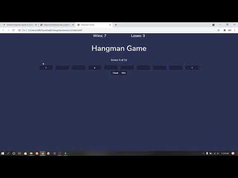 Simple Hangman Game In Javascript With Source Code Source Code Projects