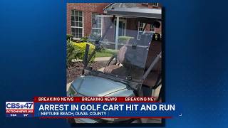Golf cart driver arrested one week after Neptune Beach hit-and-run