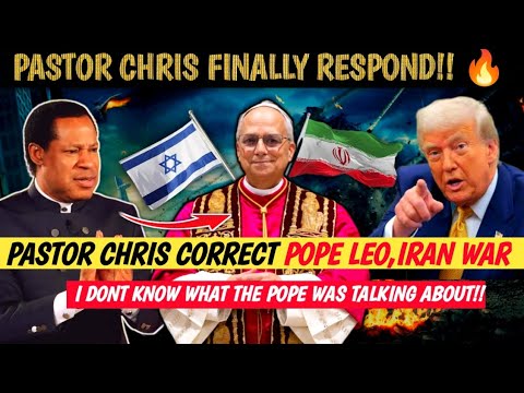 DIRECT TV video headline referencing Pastor Chris correcting the Pope on Jesus, plus Iran and Donald Trump