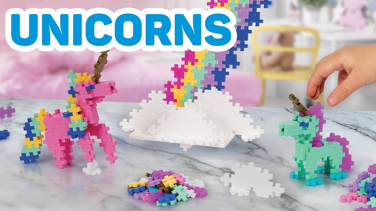 Plus-Plus Learn to Build Unicorns - Stop Motion Video