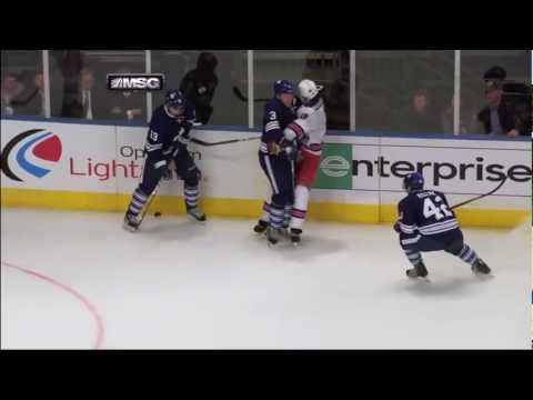 Dion Phaneuf Hit on Mike Sauer [MSG Feed]