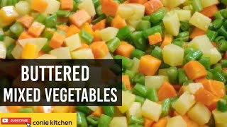 Buttered Mixed Vegetables | Side dish |Easy to follow recipe