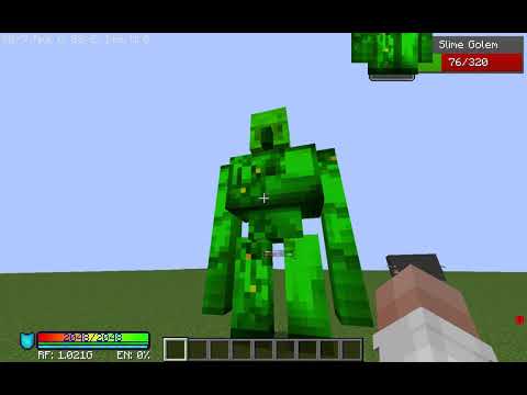 Minecraft Mob Battles: The Large Slime Golem VS The Mutant Iron Golem!