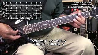 Khalid BAD LUCK Guitar Lesson How To Play Chords &amp; Riffs On Electric Guitar @EricBlackmonGuitar