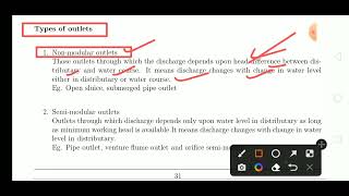 canal outlet type design