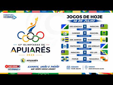 41° OLIPIADAS DE APUIARÉS - JOGOS DO DIA 18 DE JULHO