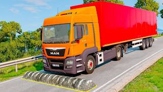 Truck vs Speedbumps | BeamNG Drive