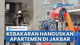 Kebakaran Apartemen Mediterania di Tanjung Duren Jakbar, 130 Damkar Dikerahkan Evakuasi Penghuni