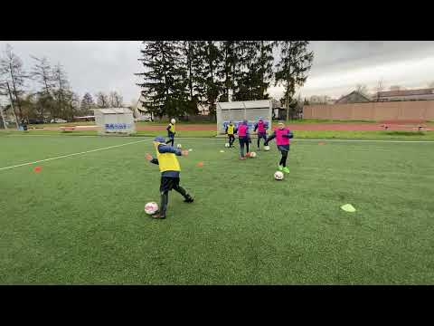 Průpravné cvičení 2. typu - Vedení míče ve čtverci | Starší příprava FK Velká Bystřice