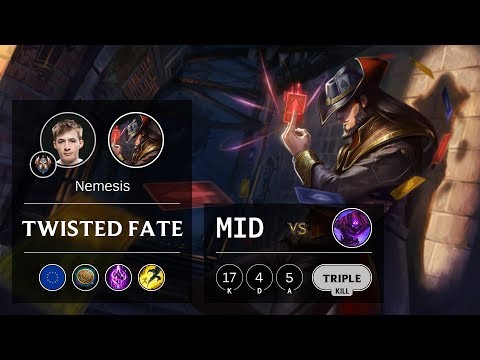 Twisted Fate Mid vs Malzahar - EUW Challenger Patch 9.19