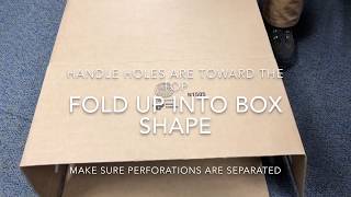 How to Assemble No Tape Moving box. Victory Packaging N1505 Tape Free Reusable Uhaul Ryder PODS