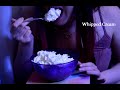 WHIPPED CREAM BIG BITES FROSTING MUKBANG NO TALKING ASMR TINGLES BEDTIME RELAX NO ADS