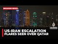 Explosions Flares Over Qatar S Capital Amid Threat Of Attack On US Bases