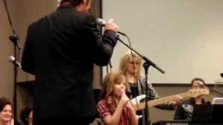 Jason Crabb and daughter Ashleigh singing, 
