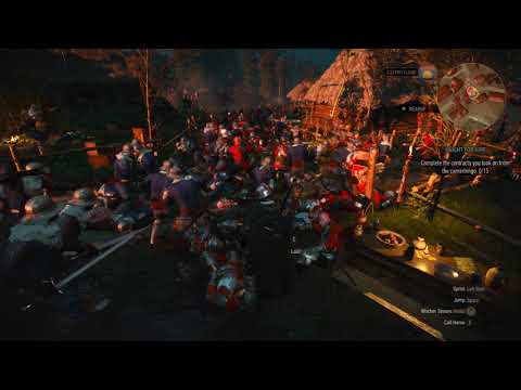 Temeria Vs Redania Massive battle for village #witcher #cdproject #battle