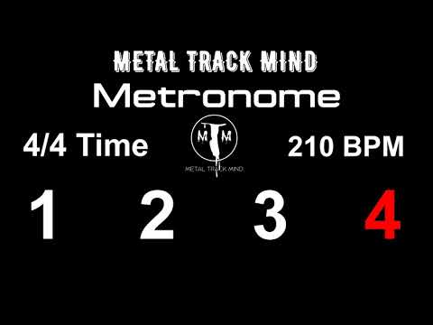 Metronome 4/4 Time 210 BPM visual numbers