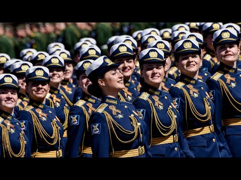 WOMEN SOLDIERS at the Victory Parade in Russia ЖЕНЩИНЫ СОЛДАТЫ на параде Победы в России