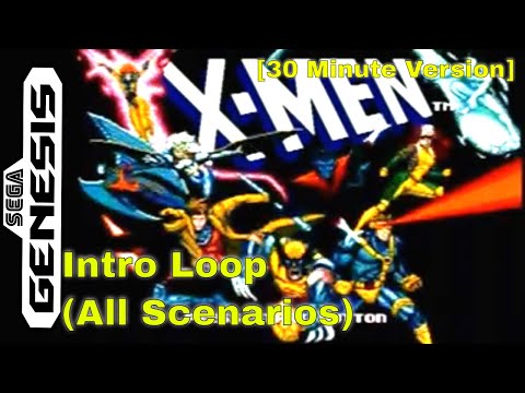 X-Men on #Sega #Genesis Idle Title Screen Loop (All 4 Scenarios) | 30 Minutes (Extended)