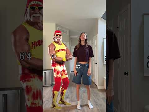 How tall is Hulk Hogan #tall #wwe
