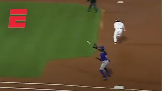 Ole Miss scores a run off a pickoff to...first base | College Baseball on ESPN