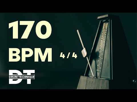 170 BPM ONLINE METRONOME 4/4 cowbell sound  #study