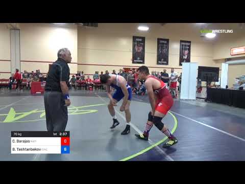 2018 Marine Corps US Open/Masters A Greco Roman 70 RR Rnd 3 - Christopher Barajas (Nati) Vs. Bakyt