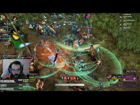 THE CLOSEST WAR! Attack Great Axe/Warhammer Initiator/Tank PoV | New World PvP 50vs50