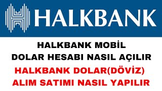 Halkbank Dolar(Döviz) Hesabı Açma ve Dolar Alım Satımı Nasıl Yapılır