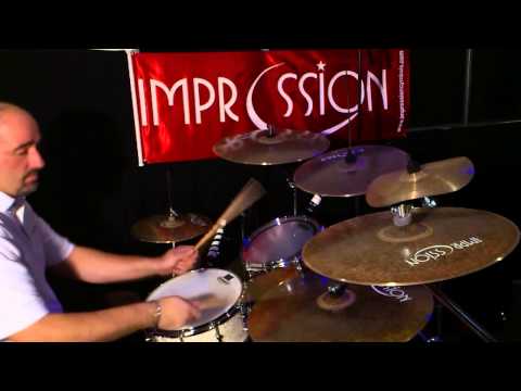 Drum Kit Impression Cymbals / DryJazz Serie Ride 22", Hit-Hat 13", Crash 16-17-19" HD 720p