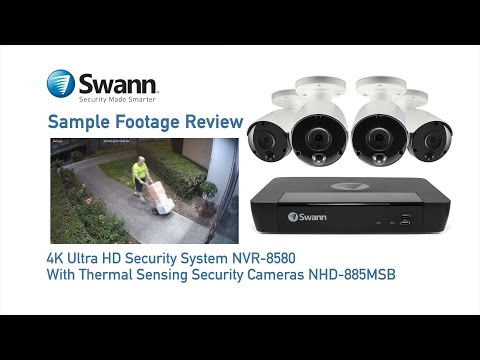 Swann 4K NVR Sample Footage Review NVR-8580, NHD-885MSB CCTV True Detect Thermal Security Cameras