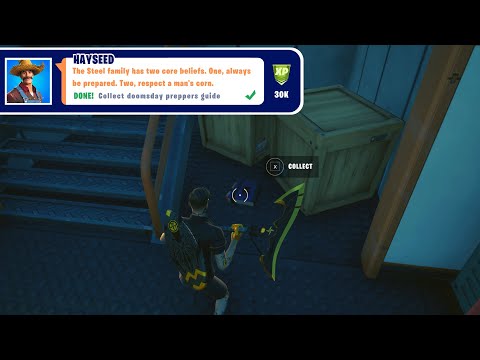 Collect Doomsday Preppers Guide! All Locations in Fortnite! - Legendary Quests Week 4