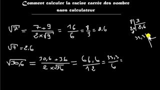 Comment calculer les racines carrés des nombres sans calculateur