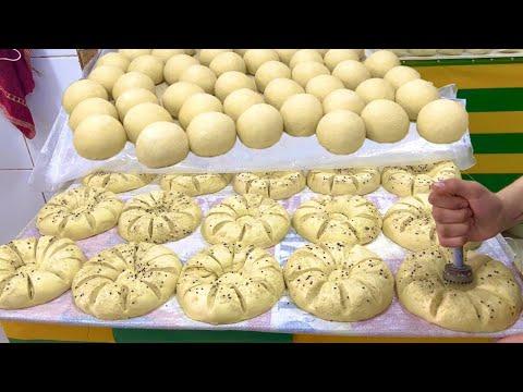 Amazing Uzbek bread ! Yummy "Chigatay Patir" in Tashkent