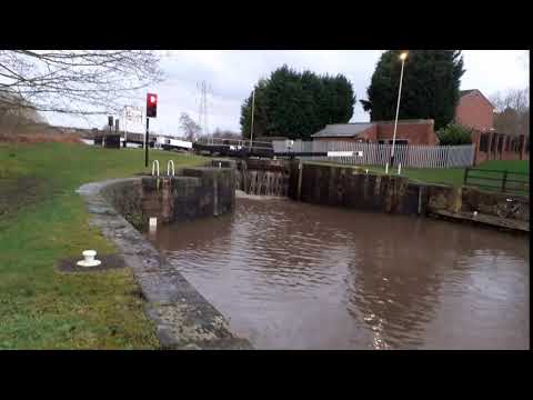 Storm Caira  flooding River Clader at Stanley Ferry Flood gates