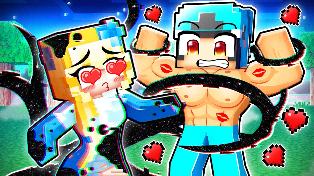 GLITCH GIRL Has a Crush on Me in Minecraft!